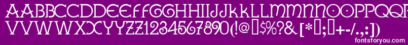 フォントGALLA    – 紫の背景に白い文字