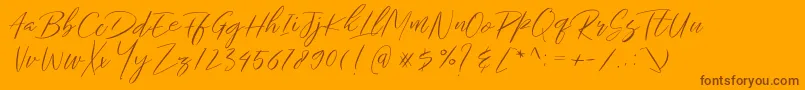 Gallactica Demo Font – Brown Fonts on Orange Background