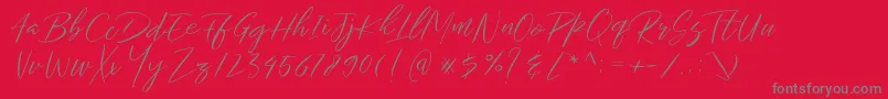 Gallactica Demo Font – Gray Fonts on Red Background