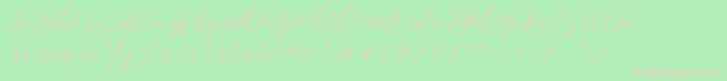 Gallactica Demo Font – Pink Fonts on Green Background