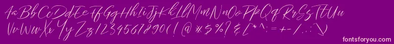 Gallactica Demo-Schriftart – Rosa Schriften auf violettem Hintergrund