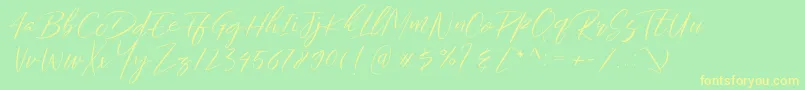 More about Gallactica Demo Font Gallactica Demo Font – Yellow Fonts on Green Background