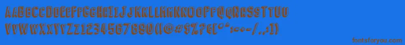 Gallagher Shadow Font – Brown Fonts on Blue Background