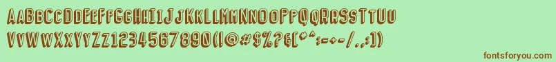 Gallagher Shadow Font – Brown Fonts on Green Background