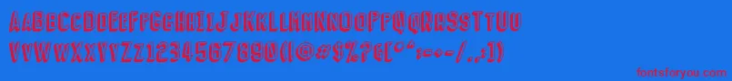 Gallagher Shadow Font – Red Fonts on Blue Background