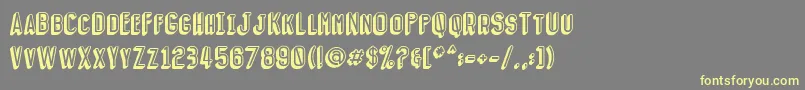 Gallagher Shadow Font – Yellow Fonts on Gray Background