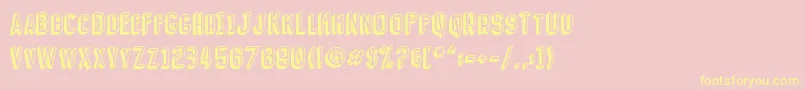 Gallagher Shadow Font – Yellow Fonts on Pink Background