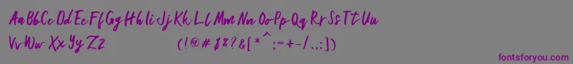 フォントGallant – 紫色のフォント、灰色の背景