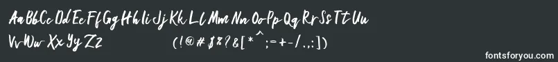 フォントGallant – 黒い背景に白い文字