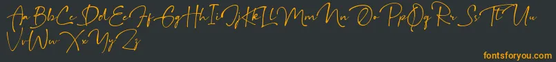 Шрифт Gallatone – оранжевые шрифты на чёрном фоне