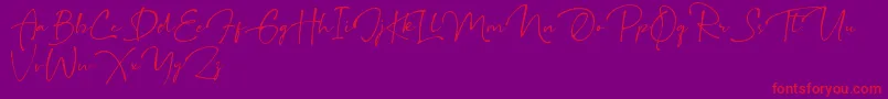 Gallatone-Schriftart – Rote Schriften auf violettem Hintergrund