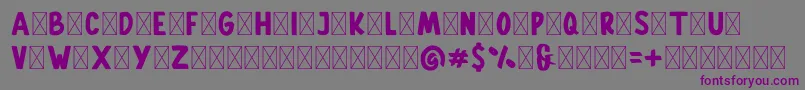 Gallicide Demo Font – Purple Fonts on Gray Background