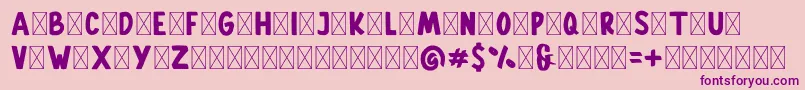 Gallicide Demo Font – Purple Fonts on Pink Background