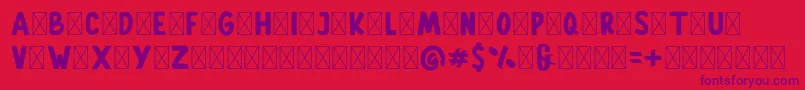 Gallicide Demo Font – Purple Fonts on Red Background