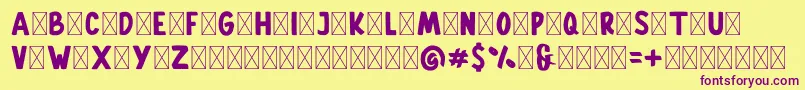 Gallicide Demo Font – Purple Fonts on Yellow Background