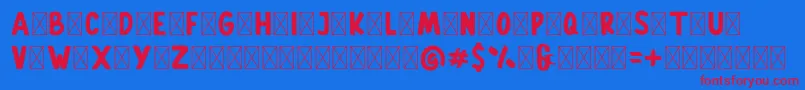 Gallicide Demo Font – Red Fonts on Blue Background