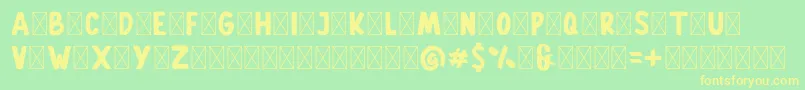 Gallicide Demo Font – Yellow Fonts on Green Background