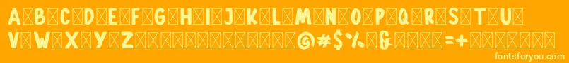 Gallicide Demo Font – Yellow Fonts on Orange Background