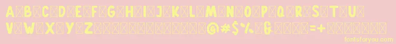 Gallicide Demo Font – Yellow Fonts on Pink Background