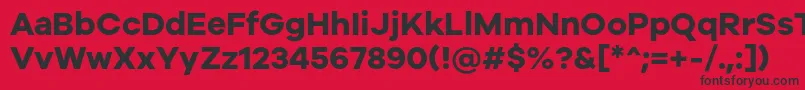 Galyon Bold-Schriftart – Schwarze Schriften auf rotem Hintergrund