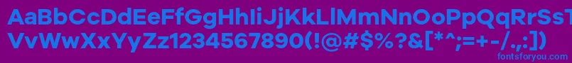 Galyon Bold Font – Blue Fonts on Purple Background