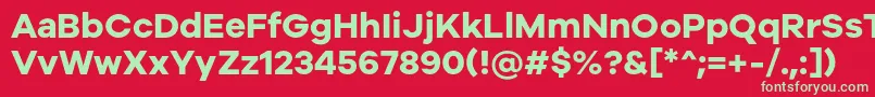 Galyon Bold Font – Green Fonts on Red Background