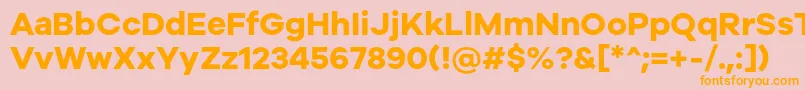 Galyon Bold Font – Orange Fonts on Pink Background