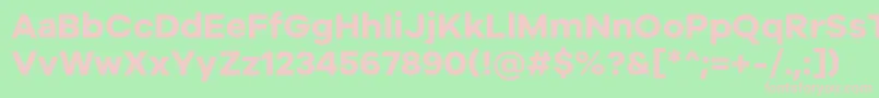 Galyon Bold Font – Pink Fonts on Green Background