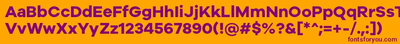 Galyon Bold Font – Purple Fonts on Orange Background