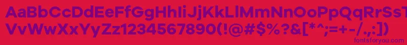 Galyon Bold Font – Purple Fonts on Red Background