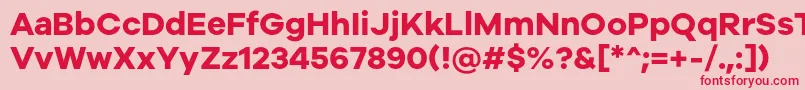 Galyon Bold Font – Red Fonts on Pink Background