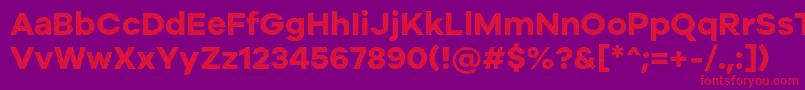 Galyon Bold Font – Red Fonts on Purple Background