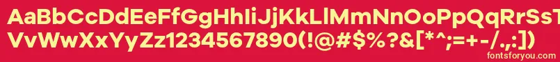 Galyon Bold Font – Yellow Fonts on Red Background