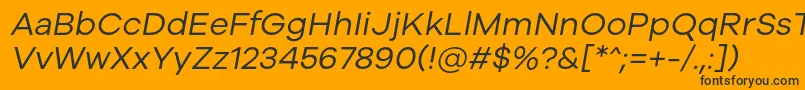 Galyon Italic Font – Black Fonts on Orange Background