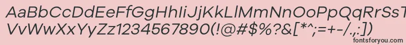 Galyon Italic-Schriftart – Schwarze Schriften auf rosa Hintergrund