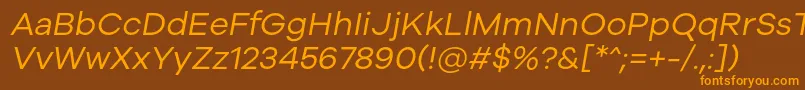 fuente Galyon Italic – Fuentes Naranjas Sobre Fondo Marrón