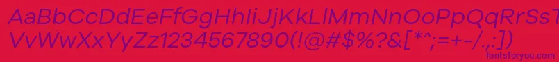 More about Galyon Italic Font Galyon Italic Font – Purple Fonts on Red Background