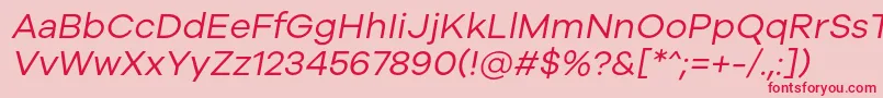 Galyon Italic Font – Red Fonts on Pink Background