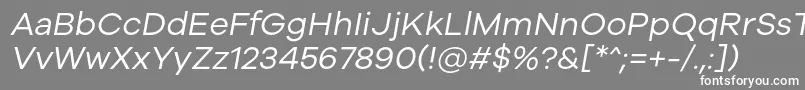 Saiba mais sobre a fonte Galyon Italic Fonte Galyon Italic – fontes brancas em um fundo cinza