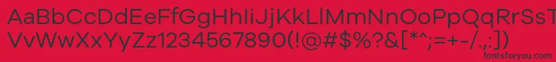 フォントGalyon Regular – 赤い背景に黒い文字