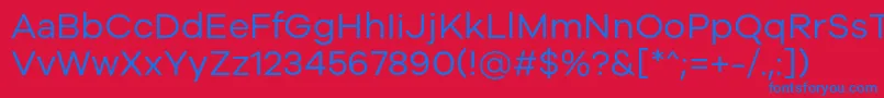 Galyon Regular Font – Blue Fonts on Red Background