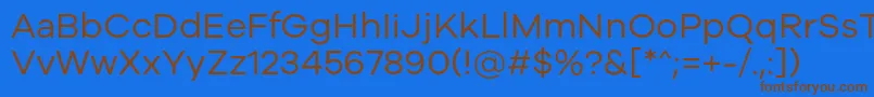 Galyon Regular Font – Brown Fonts on Blue Background