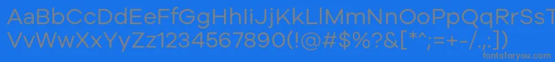 Galyon Regular Font – Gray Fonts on Blue Background