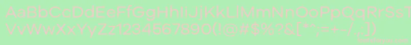 Galyon Regular Font – Pink Fonts on Green Background