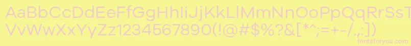 Galyon Regular Font – Pink Fonts on Yellow Background