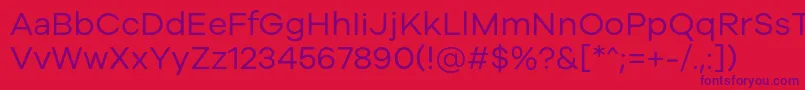 Galyon Regular Font – Purple Fonts on Red Background