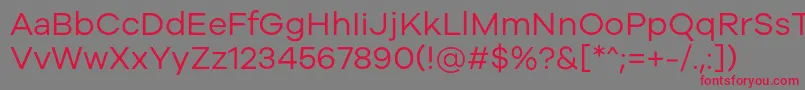 Galyon Regular Font – Red Fonts on Gray Background