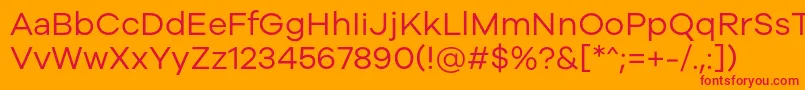Galyon Regular Font – Red Fonts on Orange Background