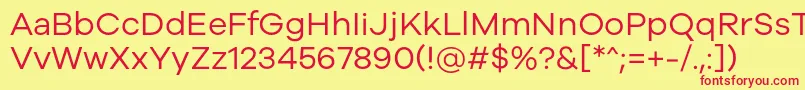 Galyon Regular Font – Red Fonts on Yellow Background