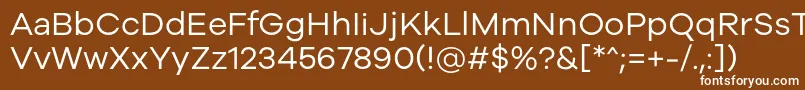 フォントGalyon Regular – 茶色の背景に白い文字